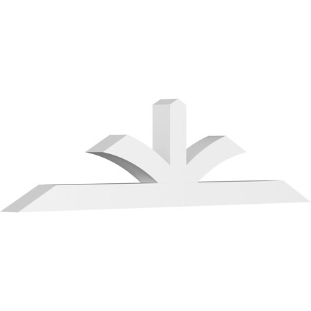 Ekena Millwork Richland Architectural Grade PVC Gable Bracket, 108"W x 27"H x 6"D x 6"F, 6/12 Pitch GBP108X27X0606RIC00